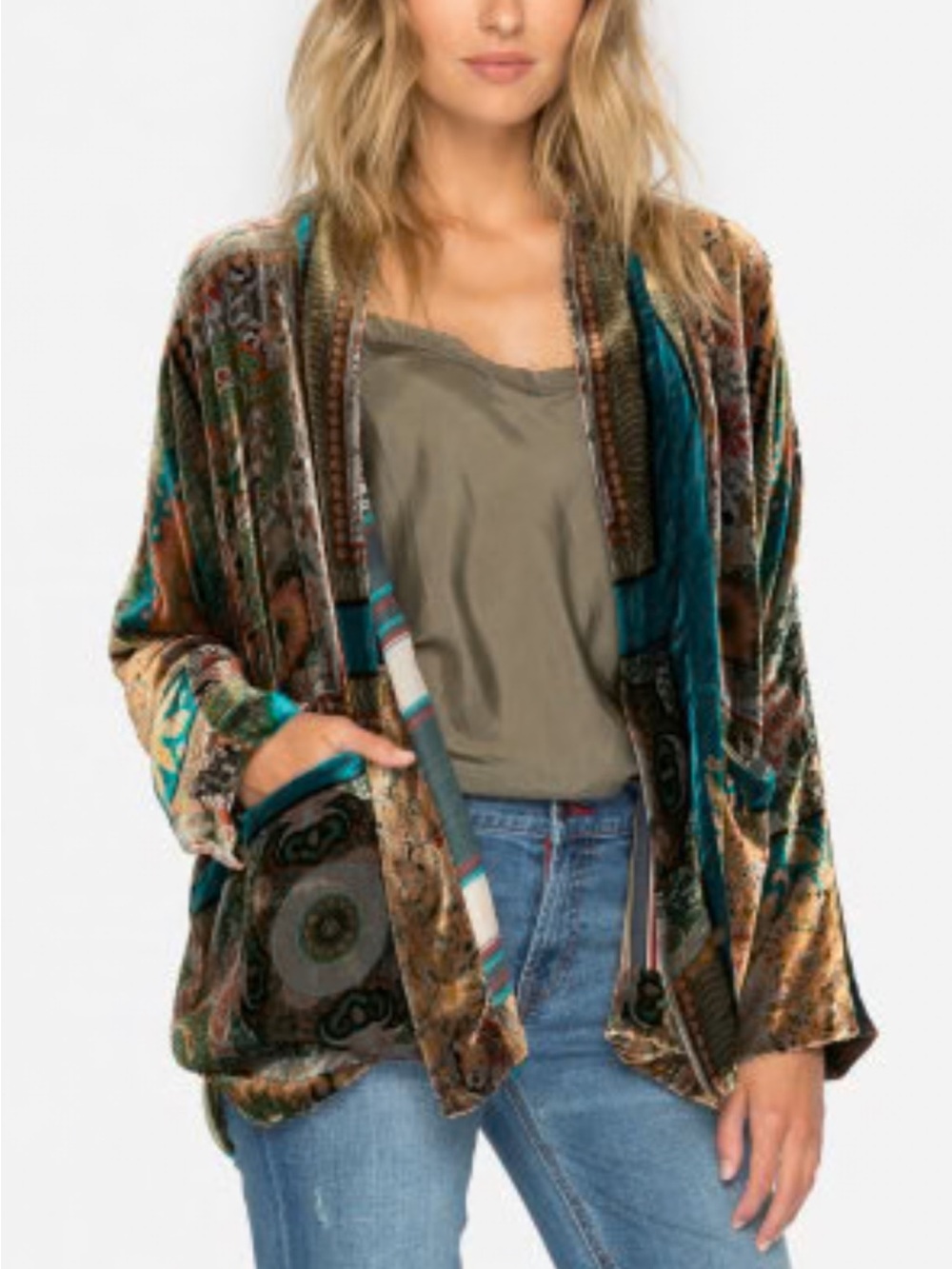Johnny Was Dragonia Velvet Kimono